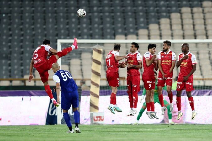 پوشش زنده بازی شمس آذر مقابل پرسپولیس + گل‌ها و لحظات حساس بازی