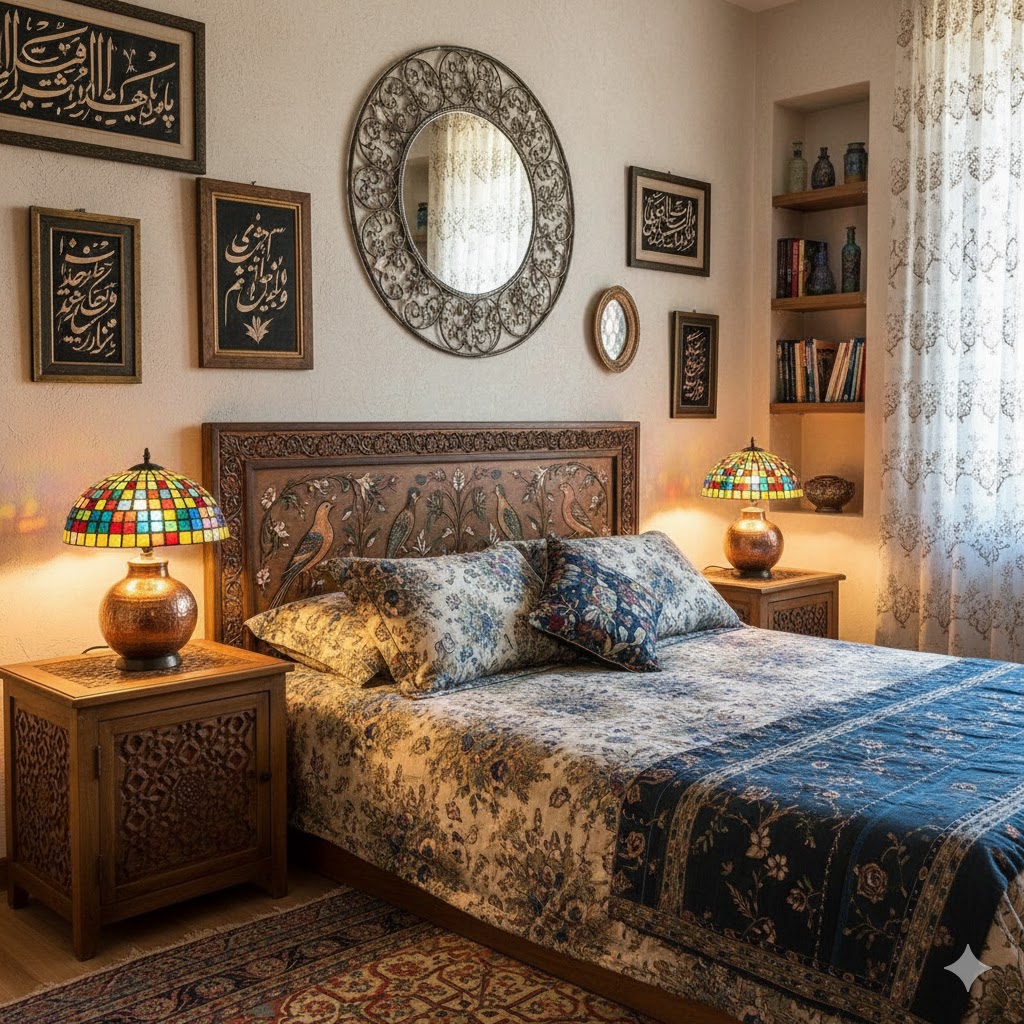 دکور اتاق هنری با اکسسوری های سبک آرت دکور