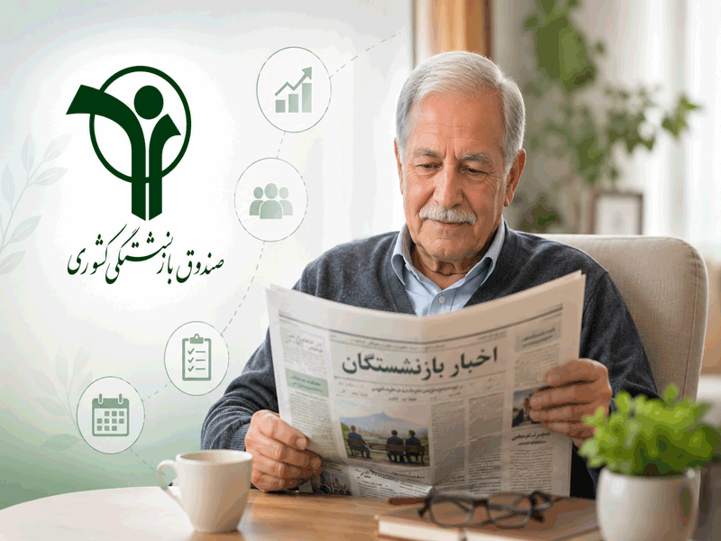 آخرین اخبار بازنشستگان کشوری ۱۴۰۵؛ حقوق، وام و فیش حقوقی آقای بازنشسته ای که درحال مطالعه روزنامه و پیگیری آخرین اخبار بازنشستگان کشوری ۱۴۰۵ است